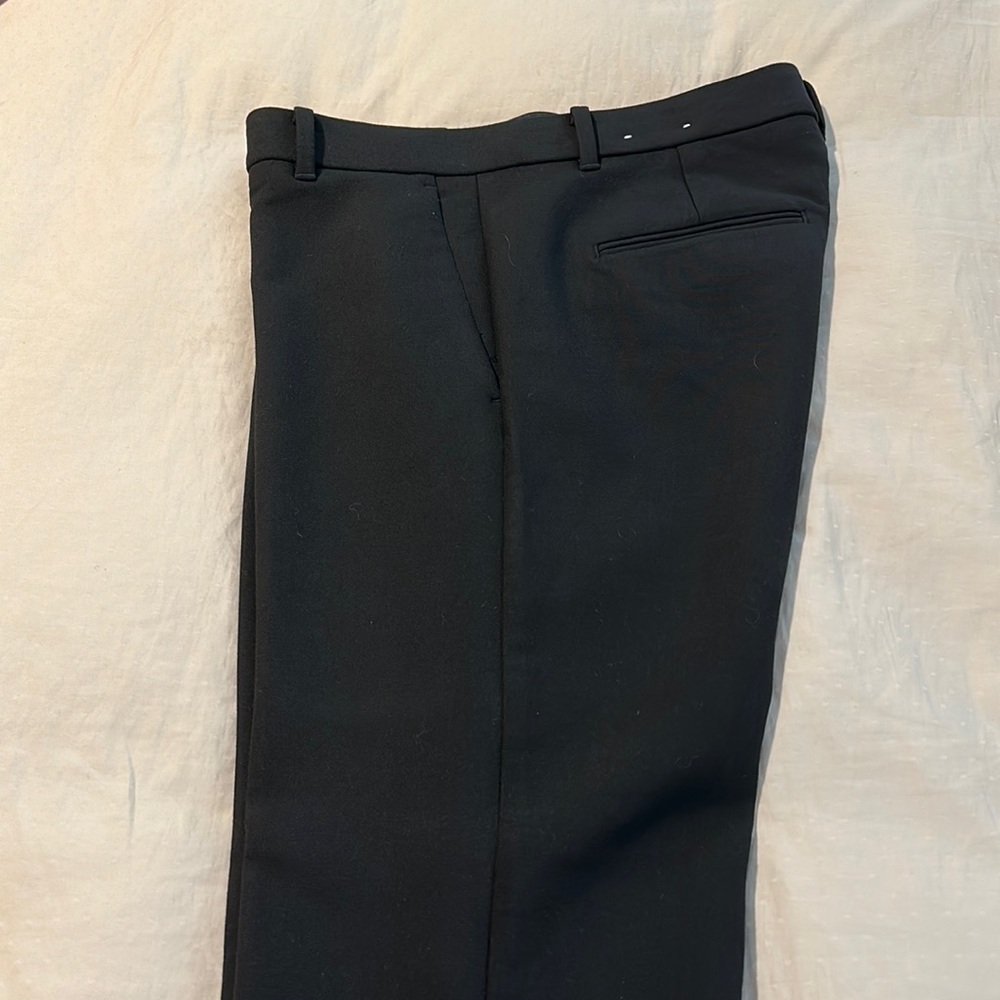Ann Taylor lined black pants with 3 button detail on both legs.